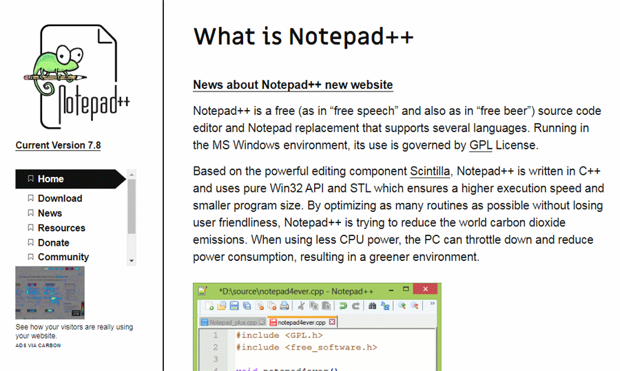 وبسایت Notepad++