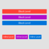 عناصر block-level و inline-level