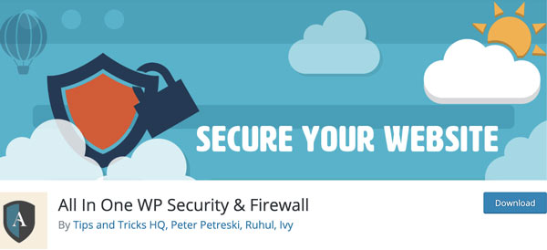 افزونه امنیتی All in one Wp Security & Firewall 