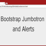 Jumbotron و هشدارها در بوت‌استرپ