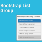 list group در بوت‌استرپ